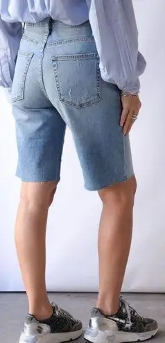 Bermuda NWT Nili Lotan Boyfriend  Shorts Light Blue Wash Size 27