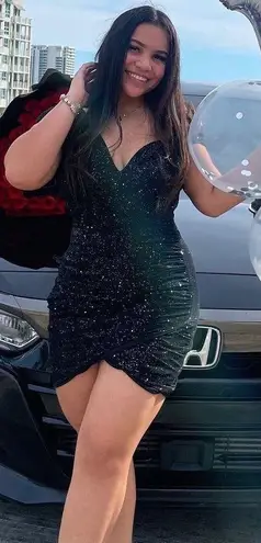 Black Sparkly Mini Dress