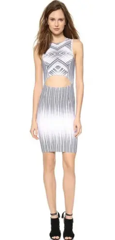 Torn By Ronny Kobo Dress S Yonal Maze Print Cutout Luxury Cocktail Party Event