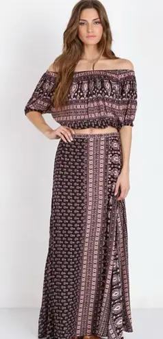 Spell & the Gypsy Collective Gypsiana Pepper off the shoulder top and sk… Purple Size M