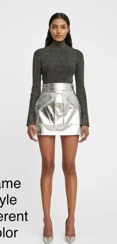 ANKVAS periwinkle cherry faux leather mini skirt size 2 / XS