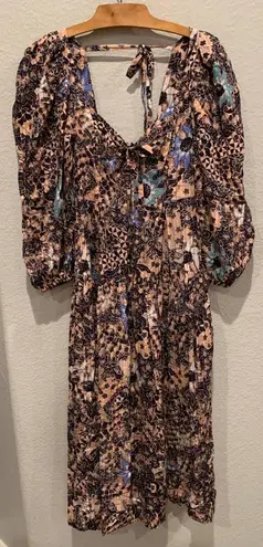 Ulla Johnson NWT  Kemala Floral Long Sleeve Dress (0)