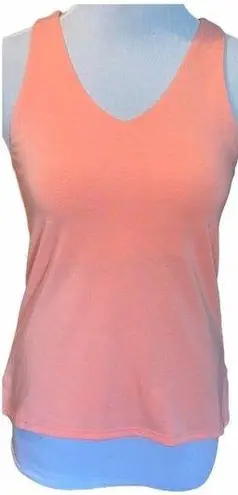 Athleta  Women Tank Top Racer Back Twist Keyhole XXS Coral Peach Athletic Top