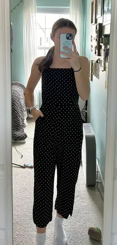 Old Navy Black And White Polka Dot Jumpsuit