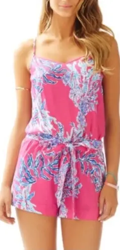 Lilly Pulitzer  Dusk Romper in Capri Pink Samba size Medium thumbnail 1