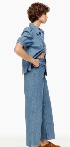 Wilfred Aritzia High Rise Wide Leg Jean in Ocean Medium Blue Size 0 XS