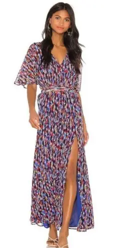 House of Harlow REVOLVE 1960 Junia Maxi Dress in Blue Multi SIZE SMALL open back
