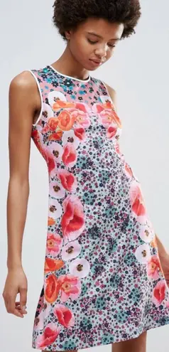 Clover Canyon Clover Canyon Poppy Blossoms Floral Matte Jersey Round Neck Dress Size Small