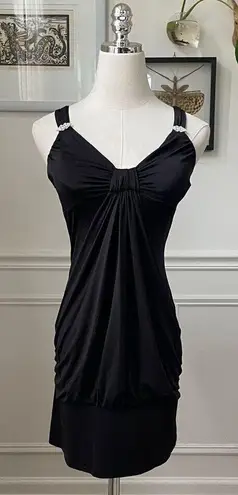 Taboo Y2K Black Bubble Mini Dress Cocktail LBD HoCo S