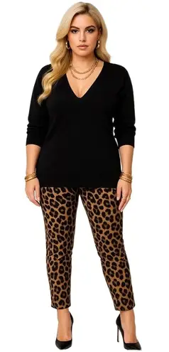 THS Kimono V Sweater Black Short Sleeves VNeck Knit Empire Waist Sweater Small