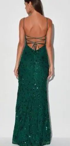Lulus Green Sequin Maxi Dress