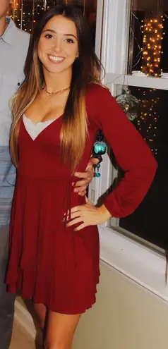 Red wrap dress forever 21 sale