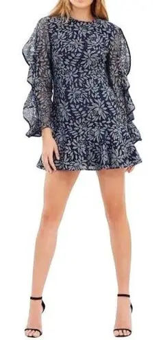 KEEPSAKE The Label
Engage Floral Lace Mini Dress Long Sleeve Navy Blue Small EUC