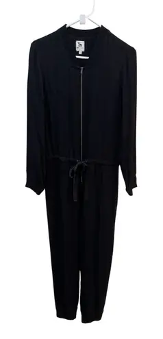 L'Agence Black Utility One Piece Jumpsuit Jogger Long Sleeve Drawstring