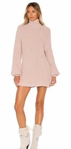 House of Harlow 1980 xREVOLVE Marni Dress Knit Sweater Bell Sleeve Turtleneck XS