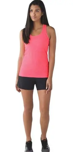 Lululemon  Swiftly Tech Racerback In Heathered Neon Pink Lightweight Run Size 4