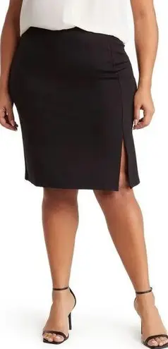 T Tahari Slit Ponte Skirt - Black NWT Size 2X