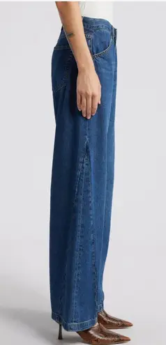Frame Le Baggy Palazzo Wide Leg Jeans in Bryce. Size 31. MSRP $288