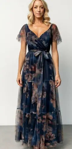 Baltic Born Nicola Tulle Maxi Dress Short Sleeve New Without Tags