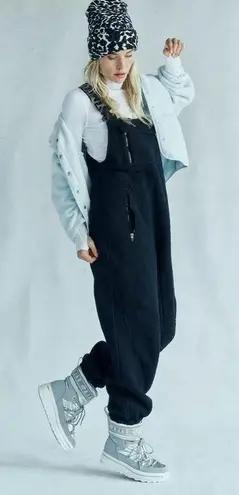 Free People  Black Hit The Slopes Salopette L thumbnail 1
