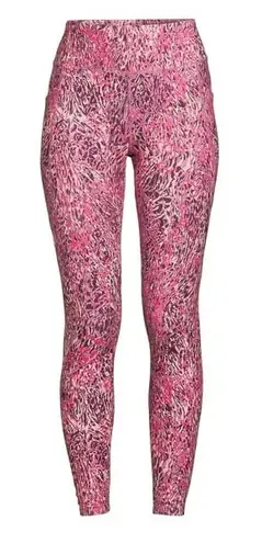 Avia Womens Activewear Leggings Pink Animal Print Stretch Workout Pants S #