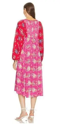 💕SPELL & THE GYPSY💕 Solstice Boho Midi Dress ~ Salsa Rose Large Red