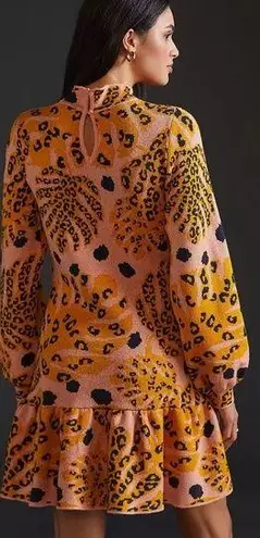 Farm Rio Anthropologie Palms Sweater Mini Dress