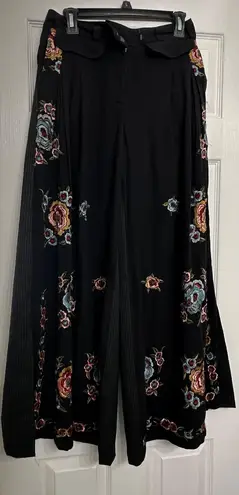 Free People Florence Embroidered & Striped pants are a size 0.