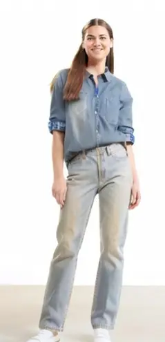 London Jean Denim Co. High-Rise Straight-Leg Plus Size Jeans