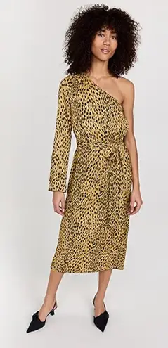 KITRI Amber Cheetah Print One Shoulder Dress Size 2