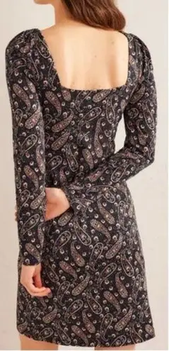 Boden Sweetheart Jersey Mini Dress in Paisley Bloom Print