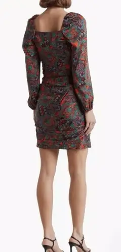 Veronica Beard Bellino Paisley Long Sleeve Silk Blend Dress Size 2