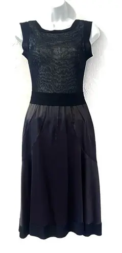 Dolce & Gabbana Black Silk Sparkly Sheer Satin Skirt Mini Dress