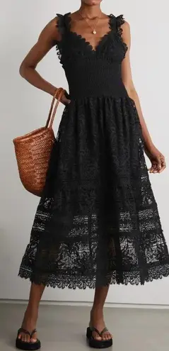 Waimari La Mimosa Dress in Guipure Lace Sz. XS Black
