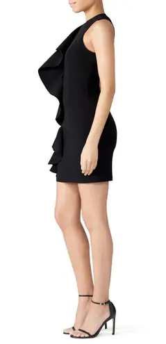 Cinq à Sept Cinq a Sept Kimberlin ruffled black cocktail mini dress size 6 small