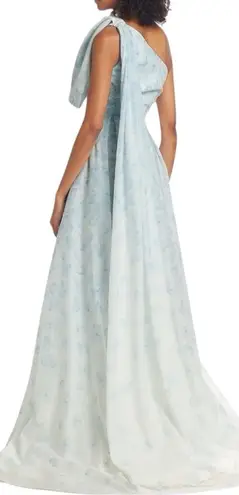 Sachin + Babi NWT Anouk One Shoulder Gown in Blue Degrade Floral Size 6