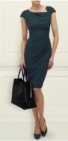 LK Bennett CAMEL brown CAP SLEEVE PENCIL Davina sheath luxury DRESS US size 6