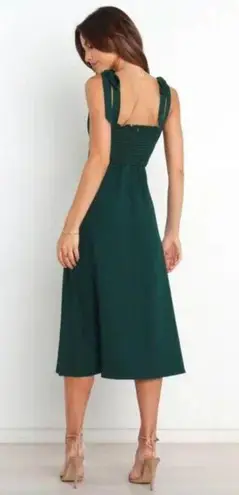 Petal and Pup  Laurel Emerald Green Tie Shoulder Side Slit Midi Dress 16