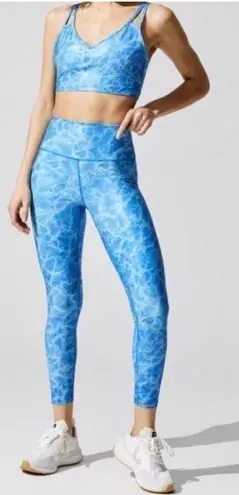 Carbon38 Underwater 7/8 Crackle Print Legging Size XS Blue