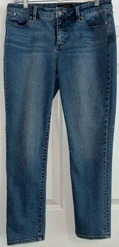 Talbots  Flawless Five Pocket Straight Leg Jeans 10P Petite Med Blue Wash -*FLAW*