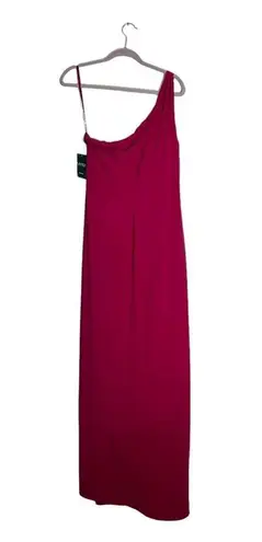 Ralph Lauren NWT Lauren  Magenta One Shoulder Gown Formal Dress 14