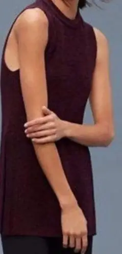 Aritzia Wilfred Palmier Sleeveless Crew Neck Tunic Wool Sweater Purple | Small