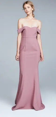 Likely Bartolli Off Shoulder Mermaid Gown Rose Pink 0 NWT