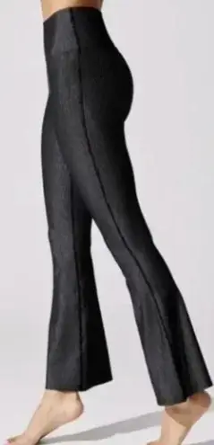 Carbon38 Black Striped Metallic Flared Shimmer Pants Size Medium New