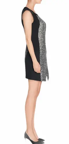 Desigual Heli leopard print metallized sleeveless dress sz L