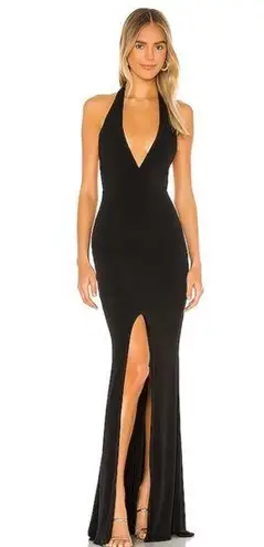 Nookie  x REVOLVE Illegal Halter Gown in Black, size M, NWT