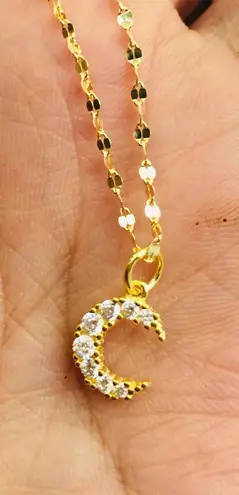 Moon Pendant/ Gold Over Sterling Silve Silver