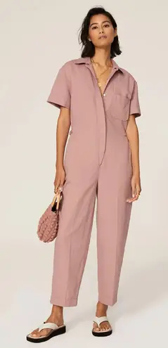 Club Monaco Excellent Blush Pink Utility Jumpsuit Sz 10 Med $248 Flattering Boho