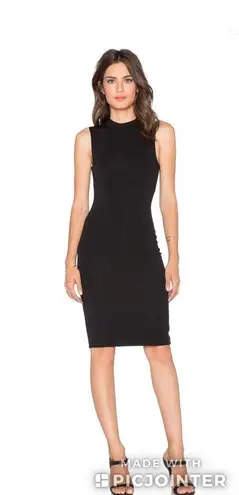 BLQ Basiq Revolve High Neck Midi Dress Bodycon 0 XS S LBD Black