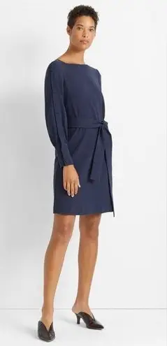 Club Monaco Button Sleeve Dress Robe in Navy/ Bleu Marine Size 2, New w/Tag $269